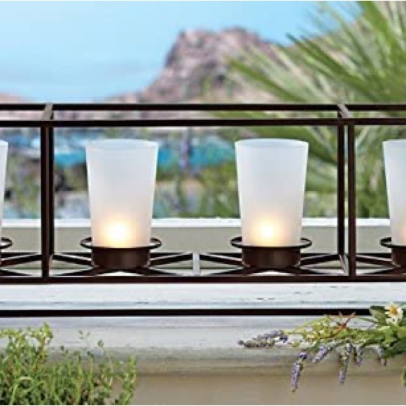 Retired Nwt PartyLite P91277 candle holder with glass globes hanging/stand